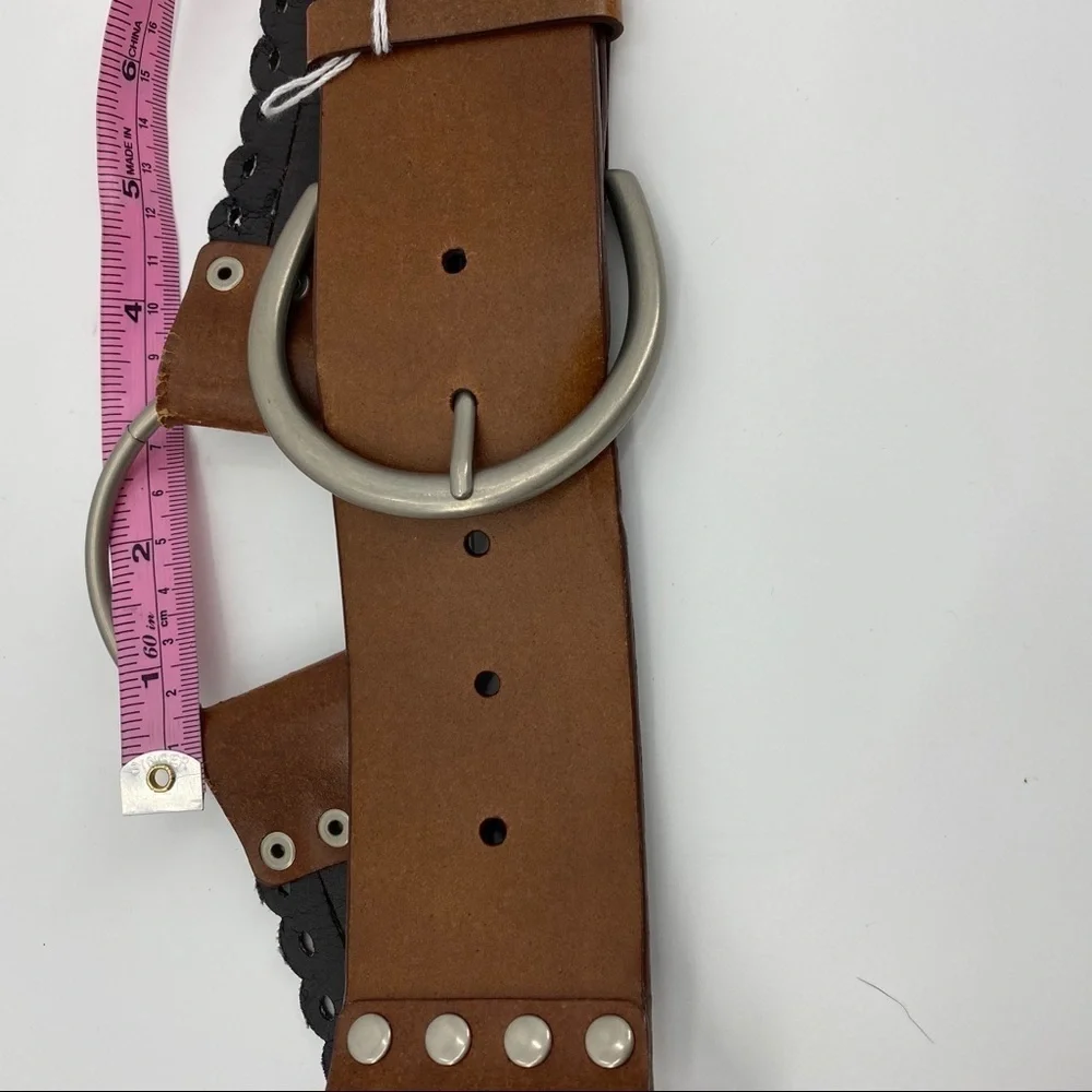 Target bonded leather ring belt